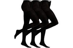 THMO 3 Pair Multipack Girls Thermal Tights for Winter Black Warm Tights Ideal for School