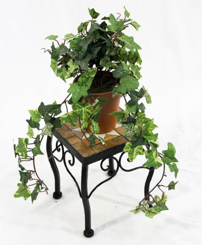 DanDiBo Blumenhocker Merano Mosaik 12015 Blumenständer 21 cm Hocker Eckig Beistelltisch - 4