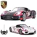 Price comparison product image Comtechlogic® CM-2196 Official Licensed 1:14 Porsche 918 Spyder Weissach Radio Controlled RC Electric Car Ready to Run EP RTR - BLACK