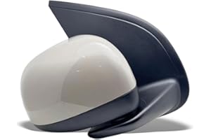 BSSTORE Specchietto Retrovisore Esterno Nero per Panda dal 2012 (312, 319) con Regolazione Manuale e Calotta Da Verniciare (Sinistra - Lato Guida)