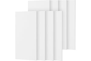 TONOR 8 Stück Akustikpaneele selbstklebend, 120x60x0.9 cm Wandpaneele selbstklebend für Schalldämmung Schallschutz, Paneele Wand für Schalldämmung und Wanddekoration, Studio, Haus, Büro, Weiß
