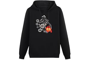 Troki Calcifer Fire Heart Hoody, Studio Ghibli Howl's Moving Castle Hoodie