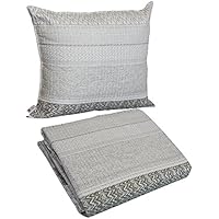 Mora Denise Colcha, Poliéster, Gris, Individual, 180x270x3 cm