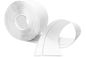 TAOYIO Weichsockelleiste Selbstklebend, 6M PVC küchenabschlussleiste 50x20mm, Sockelleiste Selbstklebende für Küche und Badezimmer 5x2 Weiß