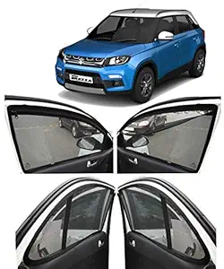 Autofact Car Accessories Zipper Magnetic Sunshades Compatible for Maruti Brezza