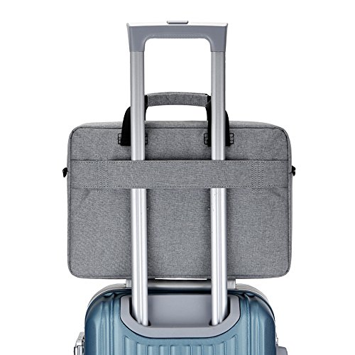 Laptop Tasche 15,6 Zoll, ShengTS Nylon Laptop Messenger Bag Umhängetasche mit Handgriff und Schultertasche mit Zubehör-Fächern und widerstandsfähigen Polsterwänden für 15-15,6 Zoll Laptop / Notebook / MacBook / Ultrabook / Chromebook Computers,Schwarz - 7