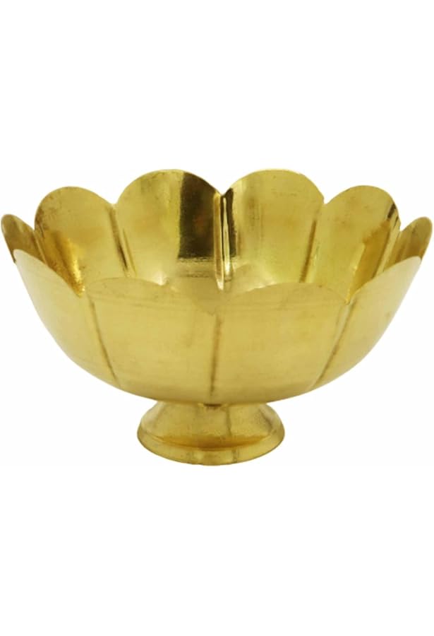Spillbox Brass Chandhan Bowl - Kumkum, Turmeric, Sandalwood Pooja Bowl, 6.5 Cm Wide, 60 Gm