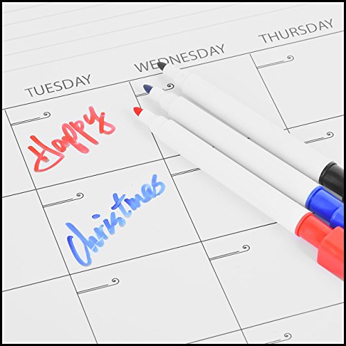 Newcomdigi Monatsplaner Kalender Whiteboard Tafelfolie Magnettafel 40x 30cm mit 3 Kreidemarker - 3