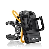 Bike Mount Bicycle Holder, Potensic® Bike Handlebar Mobile Phone Holder Universal Cradle Clamp for iPhone, Samsung Galaxy, Android Smartphone and GPS other Devices, with One-button Released, 360 Degrees Rotatable, Rubber Strap - Black