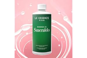 Le Essenze di Elda Wäscheparfüm | Süß & Weißer Moschus | 500ml, Hochkonzentriert | Bis zu 100 WL | Weichspüler Zugabe oder Ersatz | 14 Verschiedene Düfte | Smeraldo