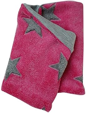 Wollhuhn 54982591 Sciarpa tubolare in pile, rosa con stelle, per ragazze