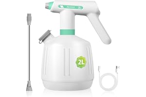 Spruzzatore elettrico ricaricabile 2L, Uten Nebulizzatore a batteria per piante con ugello regolabile & lancia lunga –, auto & pulizia domestica