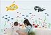 Simple living room bathroom kids room decor Submarine Sealife Animals Whale Fish Wall Stickers