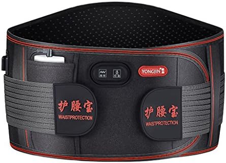 Men And Women OK Stretch Fabric + Carbon Fiber Heating Element Wireless Charging Intelligent Third Gear Temperature Control Keep Warm Double Motor Vibration Hot Compress Waistband Lumbar Disc Herniation Massager Medical-Grade Lower Back Belt