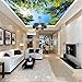 Produktbild WEMUR Custom 3D Wall Mural Wallpaper Landscape Sky Ceiling Mural Wallpaper Sunlight Green Forest Hotel Restaurant Living Room Backdrop,350x245 cm (137.8 by 96.5 in)