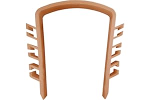 LTG PRO 12 Pcs Fence Panels Noise Stoppers – Garden Fence Wind Anti-Rattling Clips – Durable Plastic Wedges for Concrete Slotted Posts – Easy Installation (Brown)