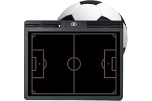 MKNZOME Elektronische Fußball Taktiktafel, Tragbar Fussball Coach-Board mit LCD Bildschirm&Sensorstift, Profi Taktik Kit für Taktiken Training und Spielanpassungen, Strategie Teaching Klemmbrett