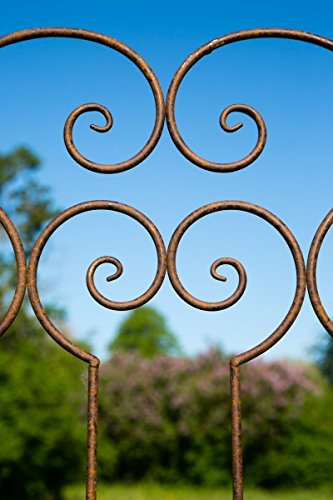 Steckzaun Höhe: 195cm Rost Breite: 80cm Rankhilfe Rankgerüst Rankgitter Metall - 6