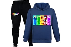 Forlcool Cotton Hoodie+Pants Rainbow Boys and Girls Casual Tracksuits Kids Jumper Tops Set