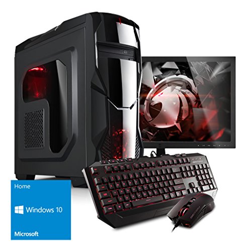 Kiebel Komplett Set Gamer-PC + TFT [184136] Intel Core i5 7500 4x3.4GHz | 16GB DDR4 | M.2 SSD + 1TB HDD | NVIDIA Geforce GTX 1050Ti 4GB | ASUS | DVD | Sound | WLAN | USB3 | Gaming Computer