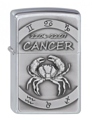 Preisvergleich Produktbild Zippo 2002075 Cancer Emblem Feuerzeug, Messing