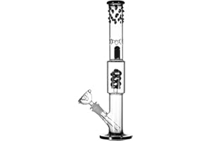 RORA Bong Glass 16 "Tall narghilè Glass Bong fashion designed coil Percolatore acqua con paraspruzzi On Glass 14mm Downstem (Nero)
