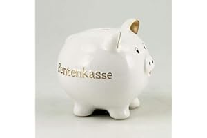 Goldbach Dolomite Rentenkasse Sparschwein, 14 x 13 x 14 cm, sonstiges, weiß, Einheitsgröße