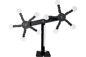 ‎ATFLBOX ATFLBOX Drehbarer dynamischer Schießscheibenständer aus Metall mit 10 Stahlplatten für Pistole Airsoft BB Gun (Double Star)