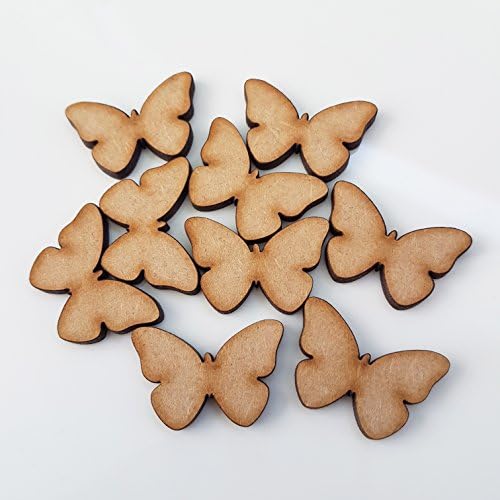 Shu Gifts 20mm x 10 Butterflies MDF wooden shape craft embellishments wood art