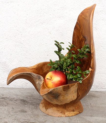 WINDALF Rustikale Holz Schale ~ FENJA ~ h: 19 cm – Handgearbeitet – vielseitig verwendbar – Wurzelholz (s190) - 6