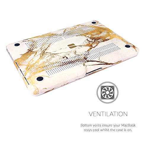 Macbook Pro 15 H  lle  Snugg Apple Macbook Pro 15 H  lle Case Tasche  Deluxe Satin Touch  Ultra Slim - Gold Marmor