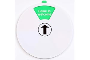 PROMESSA-DESIGN FREI - OBSŁUGA Tabliczka biała 15 cm Come in welcome-Back soon-Out of office-In a meeting-Do not disturb-Please knock. (biały)