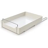 Orret Home Dolap İ&ccedil;i Raylı Organizer &Ccedil;ekmece 34 x 27 x 6,5 cm, &Ccedil;ekilebilir Plastik Dolap D&uuml;zenleyici, Mutfak Banyo Dolap İ&ccedil;i 