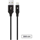 Ttec Alumicable XL Lightning Şarj ve Data Kablosu, Siyah, 2 m