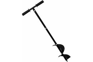 6" 150mm Manual Post Hole Auger Digger – Heavy Duty Hand Drill for Digging Holes, Gardening, Fence Posts, Planting Flowers & Bulbs, Ice Drilling, and Fertilizer Mixing