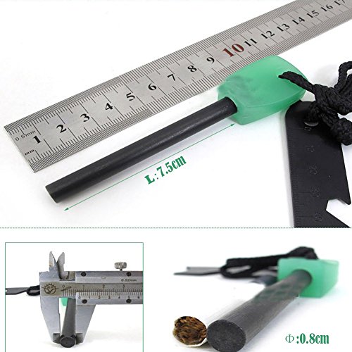 AIGUMI Survival Magnesium Flint Striker vielseitig Überleben Feuerstein für Outdoor Camping Life (klein) - 4