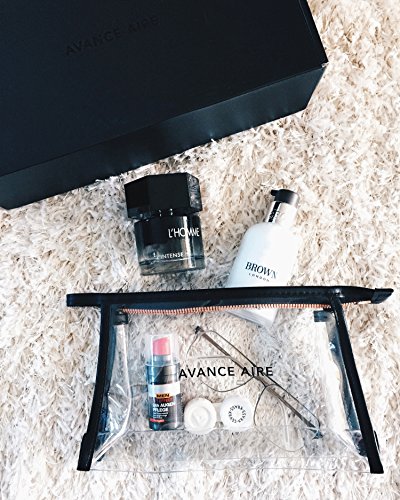 AVANCE AIRE Kulturbeutel transparent – 1 Liter Volumen – Handgepäck Makeup Bag - 4