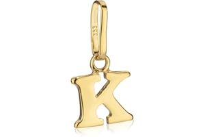 NKlaus Alphabet Kettenanhänger - kleine Buchstabe Anhänger Gold 333 - Gelbgold 8 Karat - Kinder Talisman Amulett