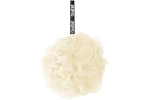 MEISISLEY Fleur De Douche Naturelle Eponge Bain Exfoliant Éponge Boule de Souffle Bain Loofah Douche Accessoires Douche Éponge Bouffée Douche Puff Luffa White
