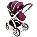iSafe Trio Pram Stroller 2in1 - Plum (Purple)