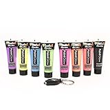 Estilo: Kit Pintura de cara Kit Pintura de Cara Paintglow Día de los Muertos UV (Multicolor)