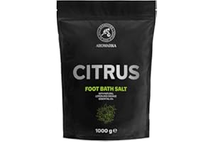 AROMATIKA TRUST THE POWER OF NATURE Sal de Baño para Pies de Cítrico 1000g - Sal Marina Natural Baño de Pies - Aceite Esencial de Limón y Naranja - Remojo Uñas - Pedicura - Sal para Remojar los Pies - Cuidado de Pies