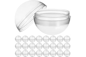 Amosfun 50 CáPsulas Transparentes Redondas De 2 Pulgadas Para MáQuina De Gomas Contenedor Abatible Para Juguetes Y Dulces Organizador Y Exhibidor De Colecciones Para NiñOs