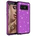 Produktbild Shinyzone Samsung Galaxy Note 8 Kratzfest Handyhülle,Samsung Galaxy Note 8 Glitzer Lila and Schwarz Silikon + Hart Zurück Hülle,360 Grad Schutz [Vorne und Hinten] Stoßfest Schwerlast Abnehmbar [3 in 1] Luxus Bling Schutzhülle für Samsung Galaxy Note 8