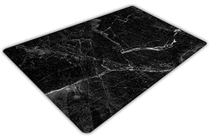 Pagnanno. Chopping Board-Catering Cutting Set-Kitchen Board-Glass Worktop Savers-Sink Chopping Board-Large-Worktop Protectors Heat Resistant-Marble Effect Grey (Design 8, 40 x 30 cm (Pack of 1))