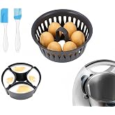 Kievano Egg Cooker 2 in 1 for Thermomix TM6 TM5 TM31, for 4 Poached Eggs and 6 Cooked Eggs, BPA Free Food Silicone Accessory