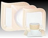 extravagantes Kombiservice LAGO, 30-tlg. Designergeschirr für 6 Personen