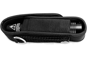 DONGKER Custodia Torcia Tattica,Molle Fondina per Torcia in Nylon con Fibbia D Adatto a Torce con un Diametro di 1,1" e Una Lunghezza da 4,9-5,7"