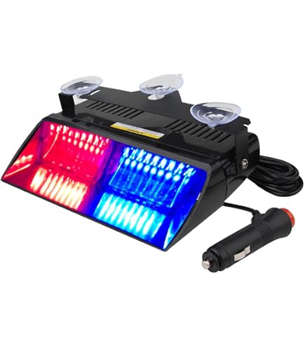 Voyant D'Alerte LED 24 LEDs Pour Voiture - 16 Modes Clignotants - Alimentation Allume-Cigare 12V - Pour Urgence Et Sécurité Routière