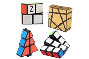 HJXDtech Floppy Cubo Set, 4 Paquete de 1-Layer Simples Cubos 1x2x3, 1x3x3 1x2x2 y 133 Cubos de Ghost, Lisa Peed Cube Puzzle Set